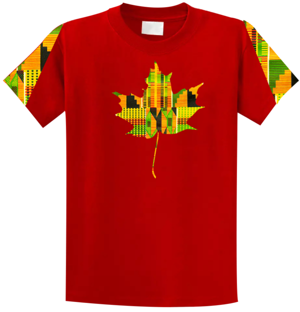 Ghana made T-Shirt is design made with the combination of adinkra symbol and original kente from Ghana