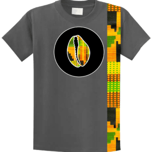 Ghana made T-Shirt is design made with the combination of adinkra symbol and original kente mad from Ghana